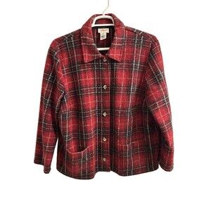 Talbots Red Plaid Blazer, Vintage
